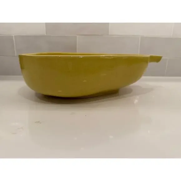 Vintage Pfaltzgraff Yellow Speckled Pear-Shaped‎ Serving Bowl